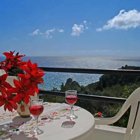 Studio Apartments With Large Swimming Pool And Sea View At Pelekas Beach Corfu